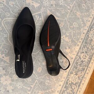 Rockport Women's Black Slingback Heels